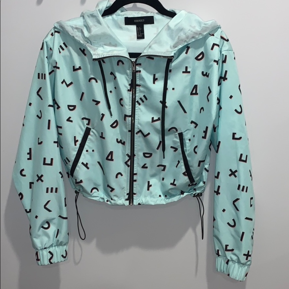 Fun 80s Inspired Cropped Windbreaker